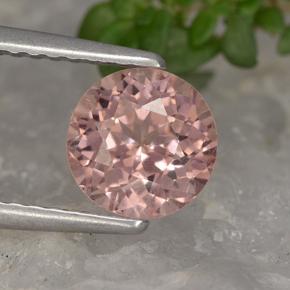 Granate malayo naranja natural de 1,34 ct, corte redondo, VS