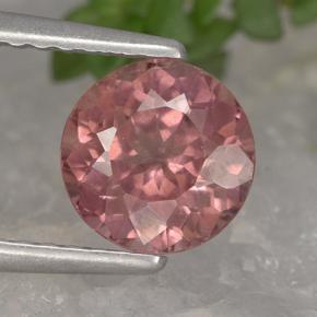 Granate malayo rosa natural de 1,44 ct, corte redondo, VS
