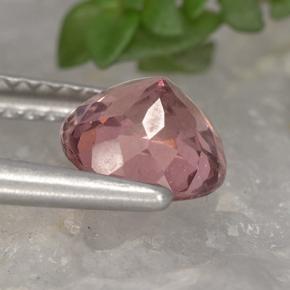 Granate malayo rosa natural de 1,44 ct, corte redondo, VS