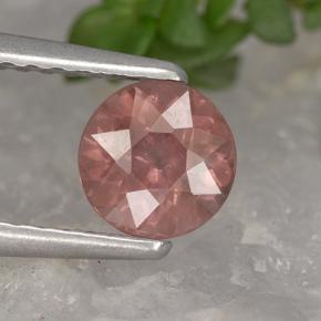 Granate malayo rosa natural de 0,83 ct, corte redondo, VS