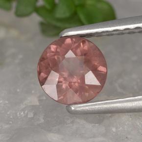 Granate malayo rosa natural de 0,83 ct, corte redondo, VS