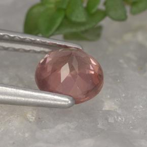 Granate malayo rosa natural de 0,83 ct, corte redondo, VS