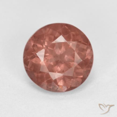 0.83ct Natural Rosado medio granate malayo, Redondo, VS