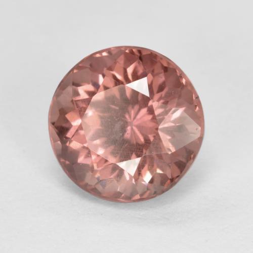 granate malayo Rosa rosado natural de 1.27 ct, Corte Redondo, VS