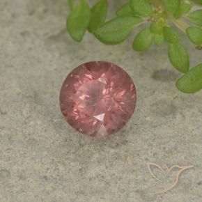 granate malayo Rojo ladrillo natural de 1.07 ct, Redondo, VS