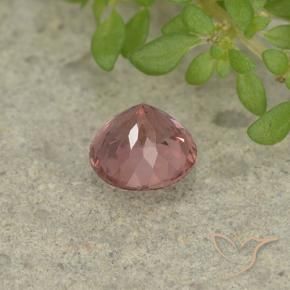 granate malayo Rojo ladrillo natural de 1.07 ct, Redondo, VS