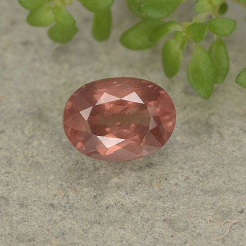 1.27ct Natural Rosado frambuesa granate malayo, Ovalada, VS