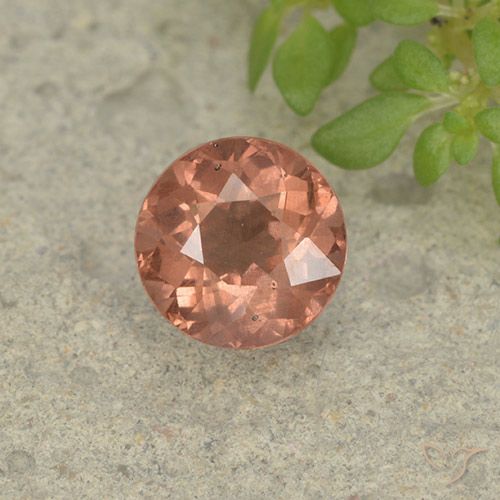 Granate malayo rosa natural de 1,29 ct, corte redondo, VS