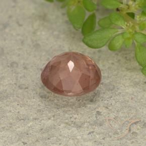 Granate malayo rosa natural de 1,29 ct, corte redondo, VS