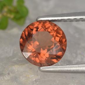 Granate malayo rosa natural de 1,41 ct, corte redondo, VVS-VS