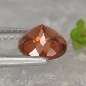 Granate malayo rosa natural de 1,41 ct, corte redondo, VVS-VS
