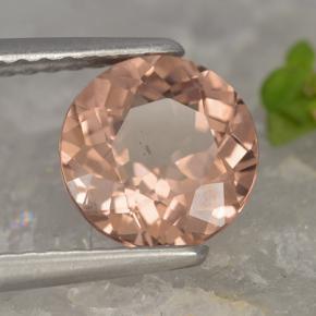 Granate malayo rosa natural de 1,74 ct, corte redondo, VVS-VS