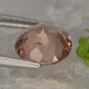 Granate malayo rosa natural de 1,74 ct, corte redondo, VVS-VS