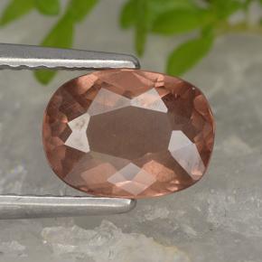 Granate malayo rosa natural de 1,60 ct, corte cojín, VS