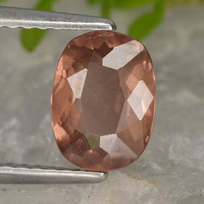 Granate malayo rosa natural de 1,60 ct, corte cojín, VS