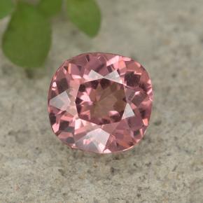 Granate malayo rosa natural de 0,78 ct, corte cojín, VS