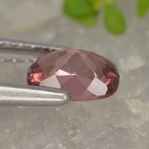 Granate malayo rosa natural de 0,64 ct, corte cojín, VS