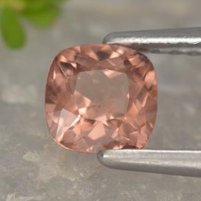Granate malayo rosa natural de 0,68 ct, corte cojín, VS