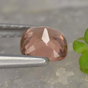 Granate malayo rosa natural de 0,68 ct, corte cojín, VS