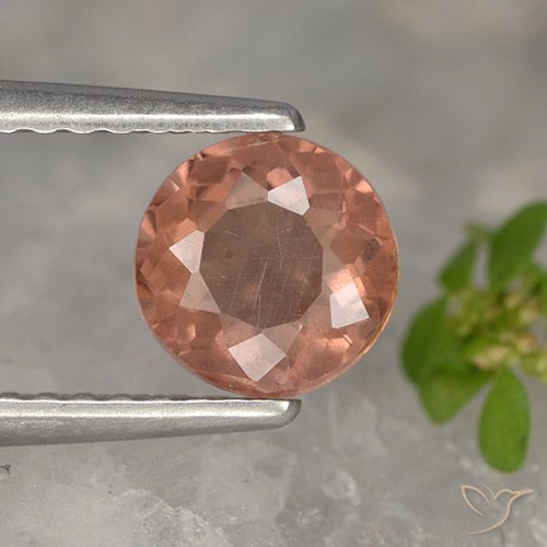 1.10ct Natural Rosado frambuesa granate malayo, Redondo, VS