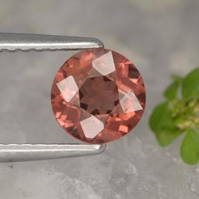 Granate malayo rosa natural de 1,09 ct, corte redondo, VVS-VS