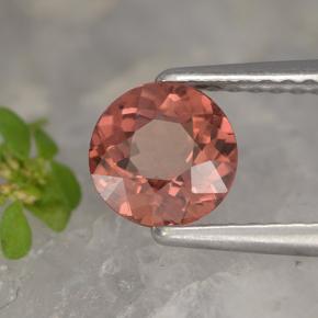 Granate malayo rosa natural de 1,09 ct, corte redondo, VVS-VS
