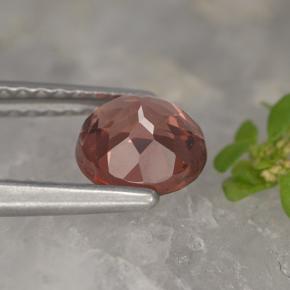 Granate malayo rosa natural de 1,09 ct, corte redondo, VVS-VS