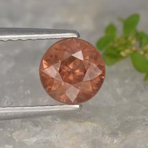 granate malayo Rosado naranja natural de 1.04 ct, Corte Redondo, VS