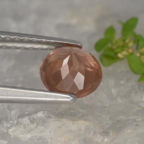 granate malayo Rosado naranja natural de 1.04 ct, Corte Redondo, VS