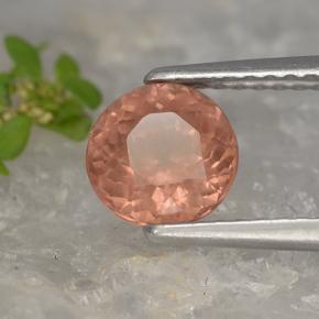 Granate malayo rosa natural de 1,22 ct, corte redondo, VS