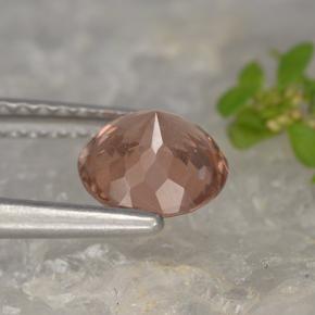 Granate malayo rosa natural de 1,22 ct, corte redondo, VS