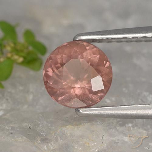 granate malayo Rosado naranja natural de 1.06 ct, Redondo, VS