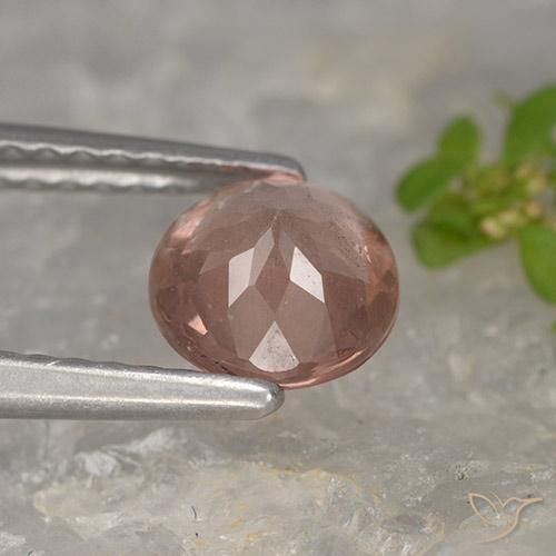 granate malayo Rosado naranja natural de 1.06 ct, Redondo, VS