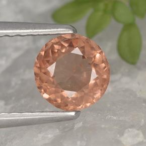 Granate malayo rosa natural de 0,70 ct, corte redondo, VS