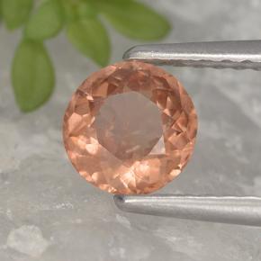 Granate malayo rosa natural de 0,70 ct, corte redondo, VS
