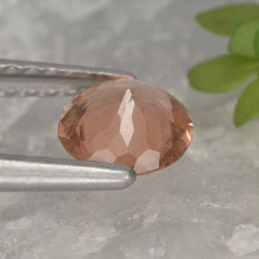 Granate malayo rosa natural de 0,70 ct, corte redondo, VS