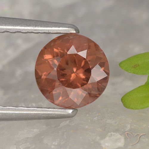 0.83ct Natural Rosado frambuesa granate malayo, Redondo, VS