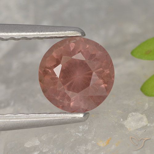 0.82ct Natural Rosado medio granate malayo, Redondo, VS, Photo A