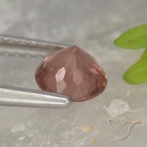 granate malayo Rosado medio natural de 0.82 ct, Redondo, VS