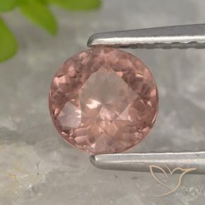 granate malayo Rosado medio natural de 0.84 ct, Redondo, VS
