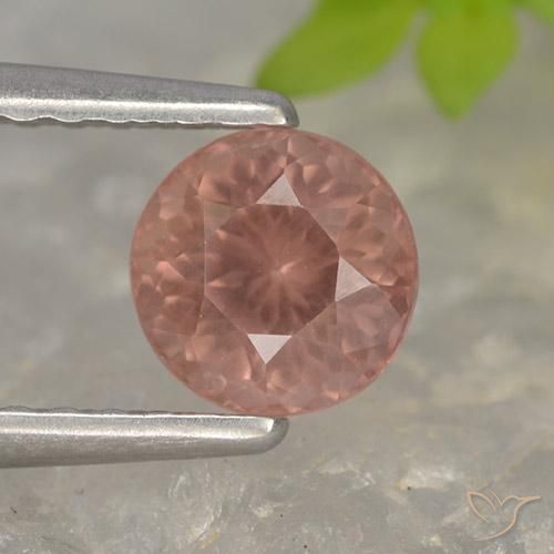 0.78ct Natural Rosado medio granate malayo, Redondo, VS, Photo A