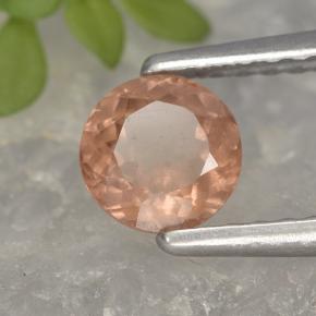 Granate malayo rosa natural de 0,61 ct, corte redondo, VS