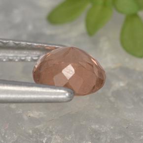 Granate malayo rosa natural de 0,61 ct, corte redondo, VS
