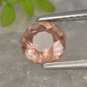 Granate malayo rosa natural de 0,87 ct, corte redondo, VS