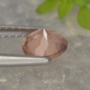 Granate malayo rosa natural de 0,87 ct, corte redondo, VS