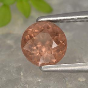 granate malayo Rosa oscuro natural de 0.98 ct, Corte Redondo, VS