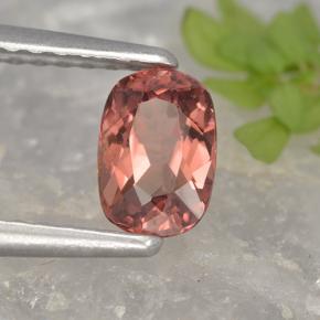 Granate malayo rosa natural de 0,77 ct, corte cojín, VVS-VS