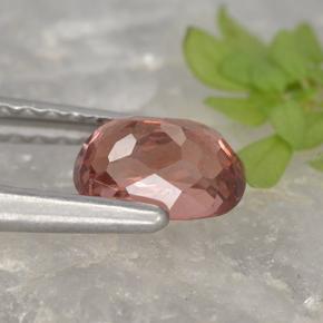 Granate malayo rosa natural de 0,77 ct, corte cojín, VVS-VS