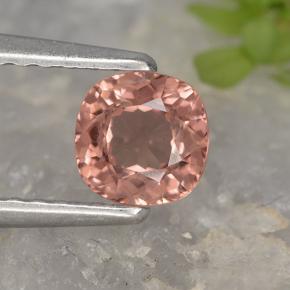 Granate malayo rosa natural de 0,58 ct, corte cojín, VVS-VS