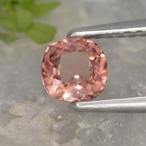 Granate malayo rosa natural de 0,58 ct, corte cojín, VVS-VS
